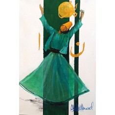 Abdul Hameed, 12 x 18 inch, Acrylic on Canvas, Figurative Painting, AC-ADHD-042